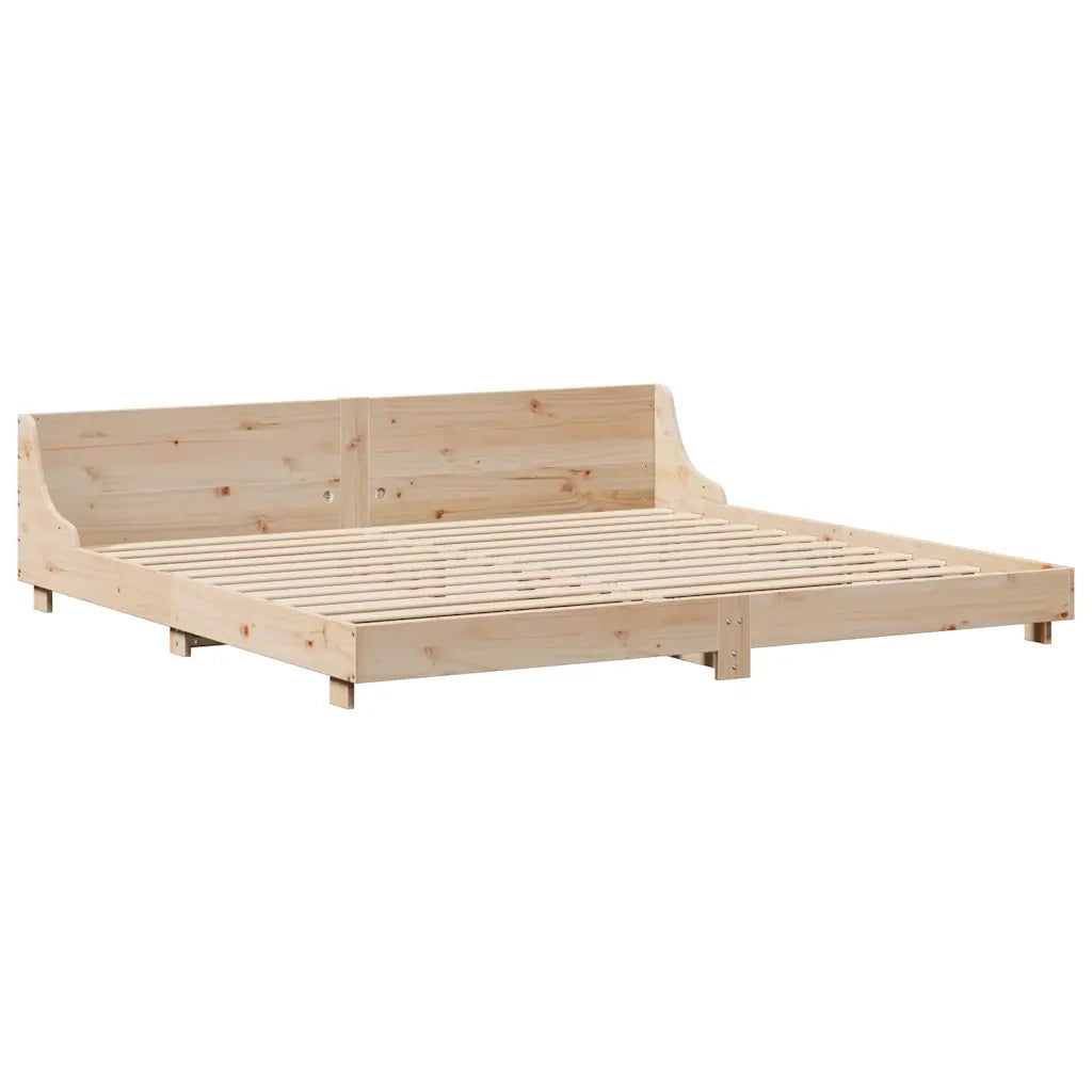 Letto matrimoniale | Letto per adulti | Letto senza Materasso 200x200 cm in Legno Massello di Pino