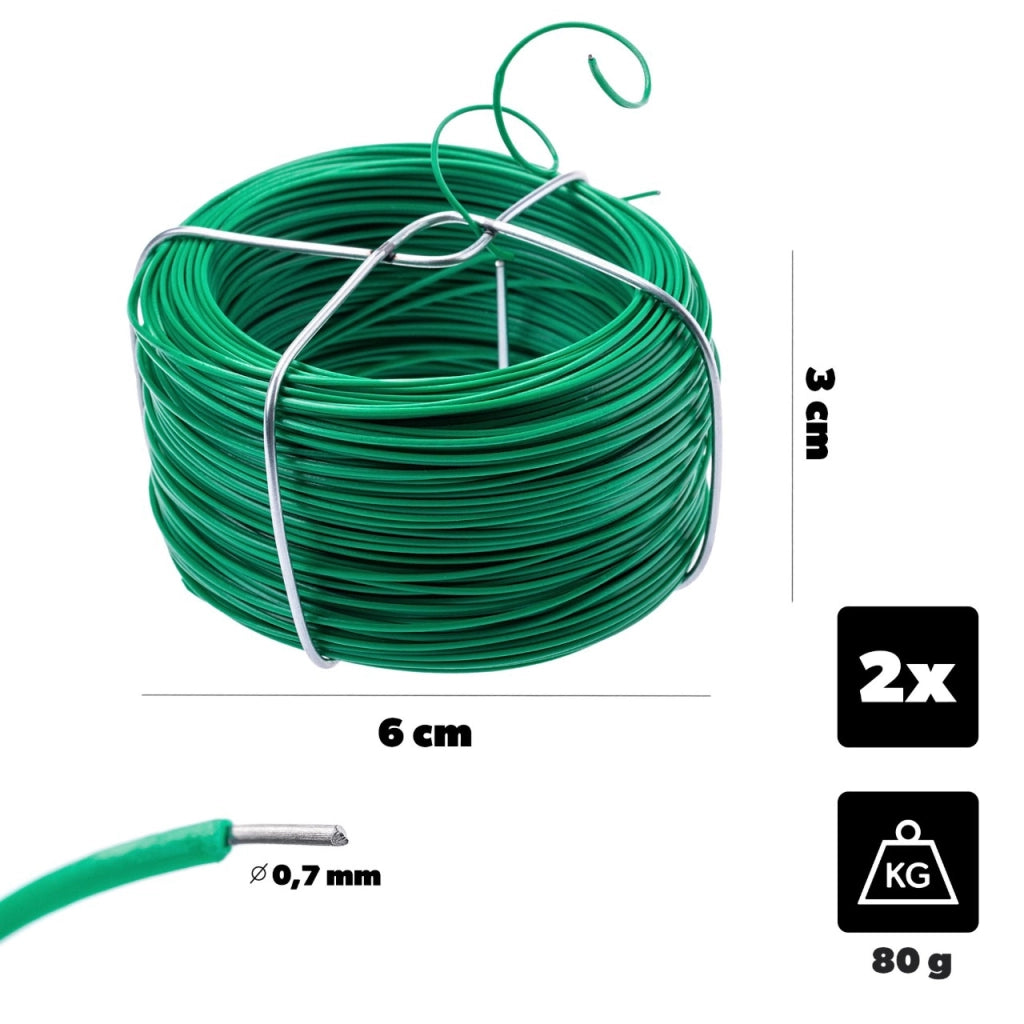 KADAX Drut ogrodowy pokryty PVC 50m 2szt P25413 K1