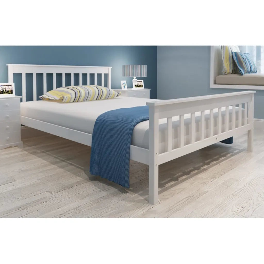 Letto con Materasso in Massello di Pino 140x200 cm 271808