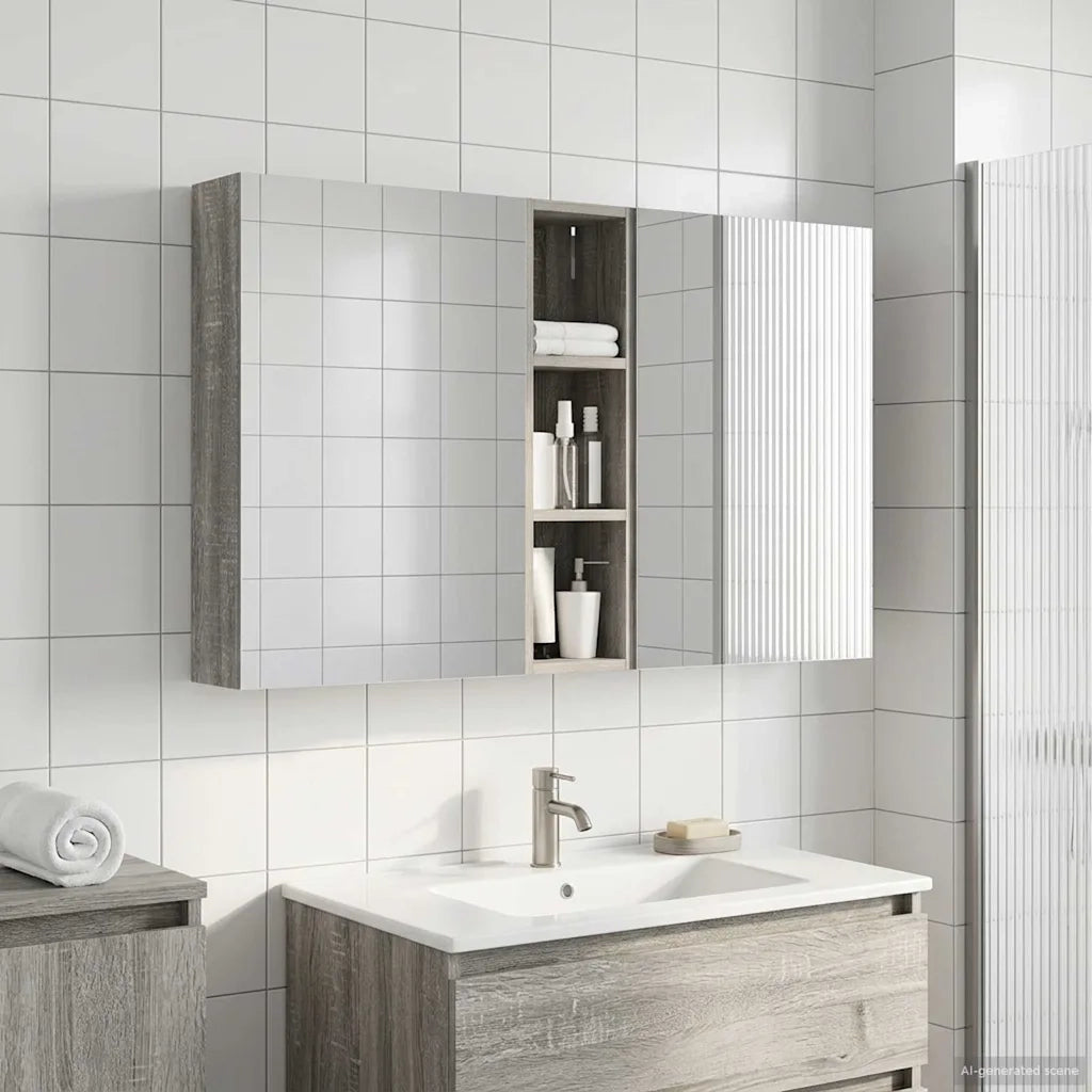 Set di Armadi da Bagno con lo scaffale 3 pcs 120 x 14,5 x 70 cm 3403749
