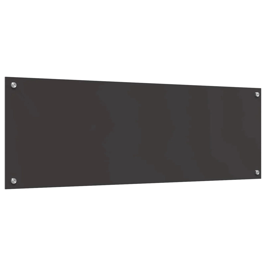 Paraschizzi da cucina moderno ed elegante 120 x 40 cm facile da installare resistente al calore vetro temperato grigio scuro 02_0058486