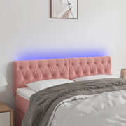Testiera a LED Rosa 160x7x78/88 cm in Velluto 3122007