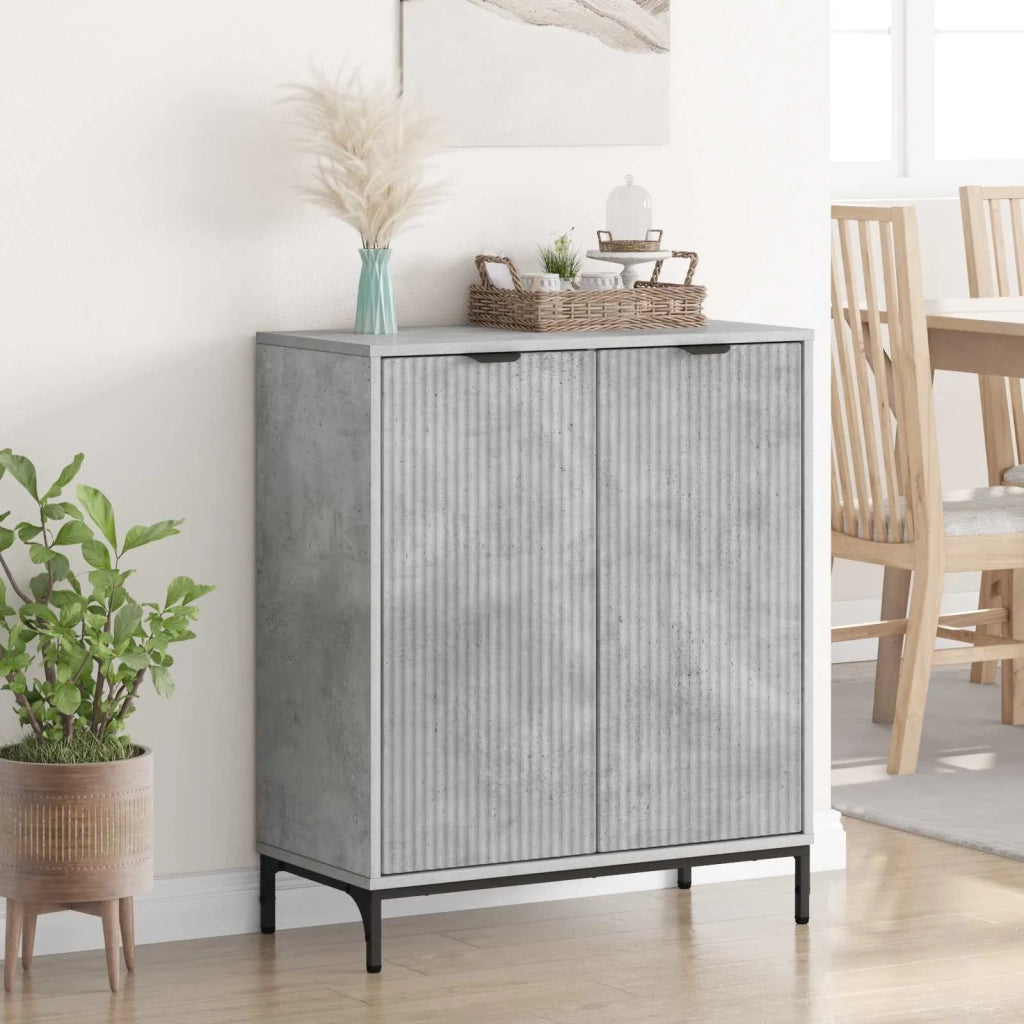 Credenza Grigio cemento 69,5 x 33 x 82 cm Legno multistrato 883427