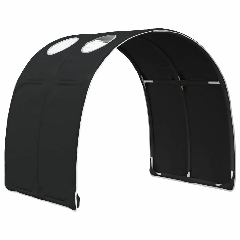 Tunnel per Letto 2 pcs Nero 211 x 67.5 x 2 cm Poliestere
