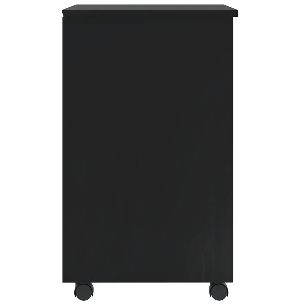 Armadietto Rotante con Cassetti MOSS Nero Legno Massello Pino 4015784