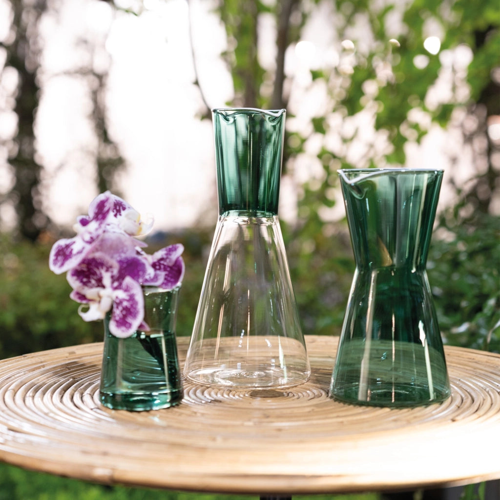 Zafferano Set 4 Bicchieri Tumbler Collezione Classy in Vetro Borosilicato Soffiato a Mano Colore Verde Lago per Servizi da Tavola Eleganti e Moderni