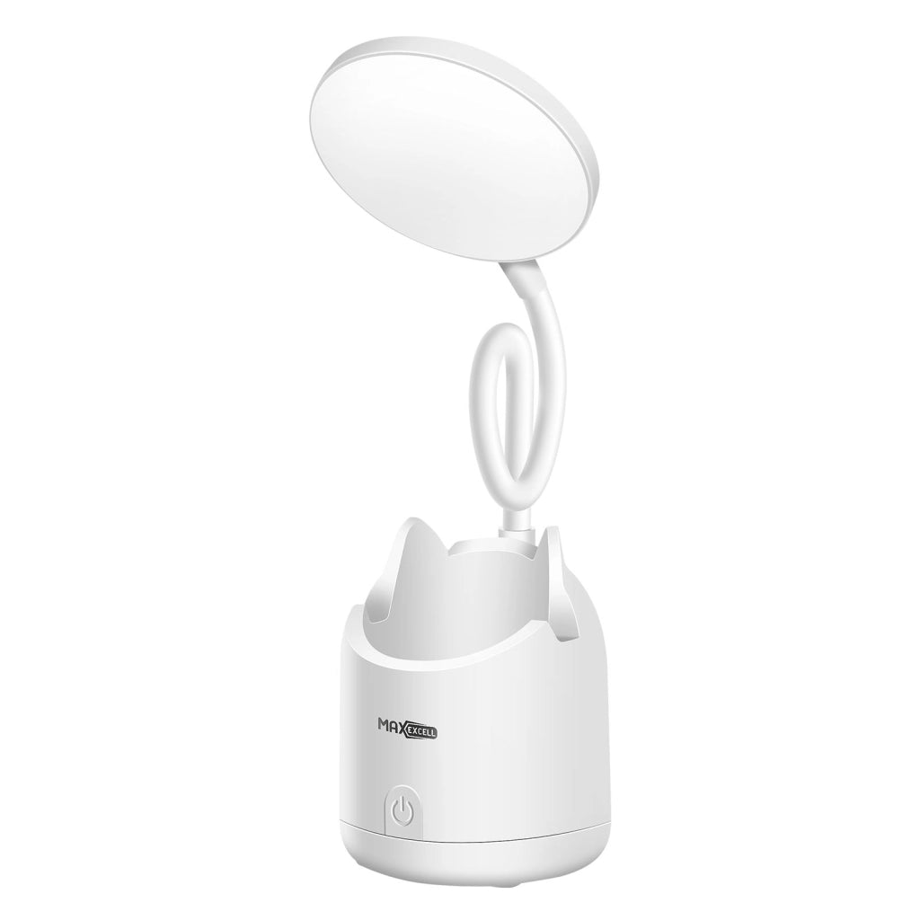 Lampada da scrivania a LED senza fili con portapenne e supporto per telefono Bianco Max excell