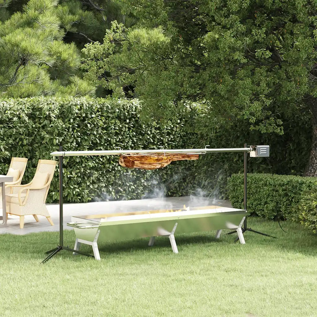 Set Griglia e Vassoio Barbecue Automatico in Acciaio Inox CFW1200195