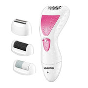 Trade Shop - Kit Depilatore 4 In 1 Impermeabile Epilatore Ricaricabile Corpo Bikini Gm-7006 -