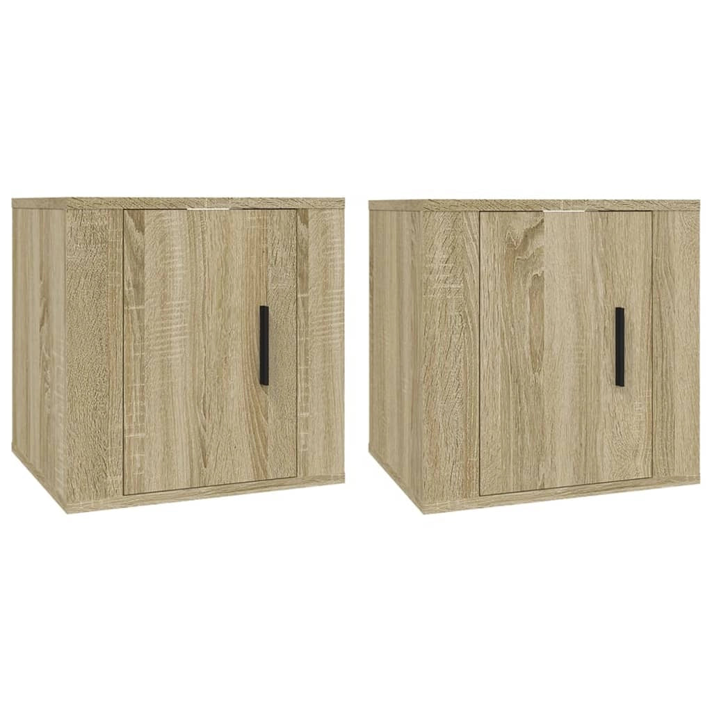 Mobile TV multimediale da parete mensola TV credenza TV per sala da pranzo soggiorno camera da letto 2 pezzi rovere Sonoma 40 x 34,5 x 40 cm marrone 02_0028994