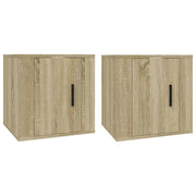 Mobile TV multimediale da parete mensola TV credenza TV per sala da pranzo soggiorno camera da letto 2 pezzi rovere Sonoma 40 x 34,5 x 40 cm marrone 02_0028994