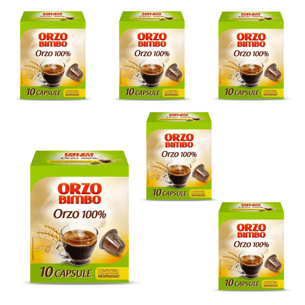 Orzo bimbo orzo capsule compatibili nespresso 6 confezioni da 10 capsule ognuna