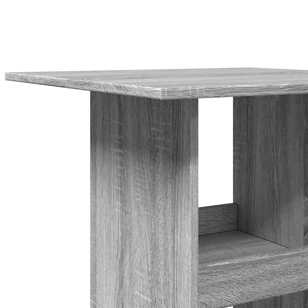 Tavolo Bar Portaoggetti Grigio Sonoma 60x60x102 cm Multistrato
