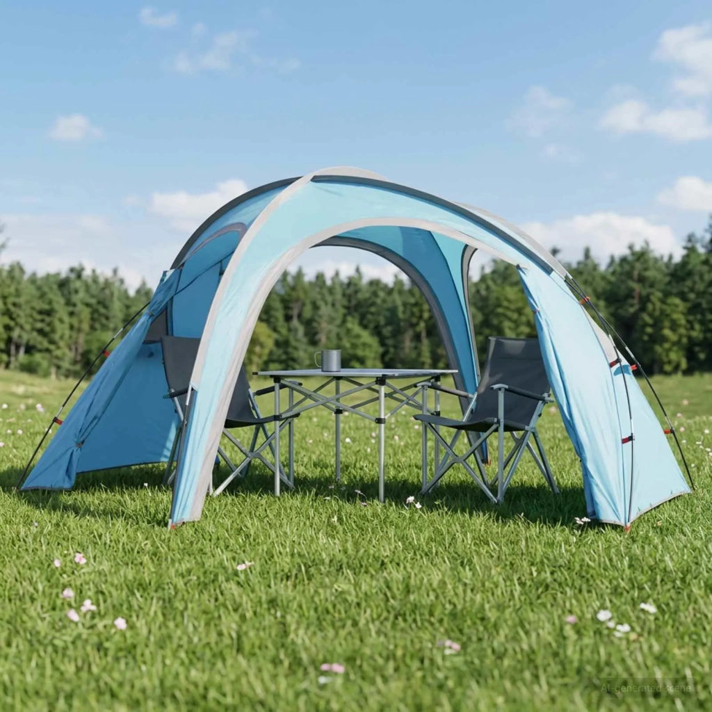 Tenda da trekking con telo impermeabile 3 persona 3 persone Blu 42042219