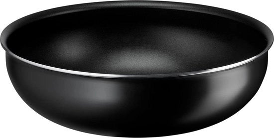Pentola wok Ø 28 cm in alluminio con rivestimento antiscivolo per forno e gas, con termoinduttore e manico rimovibile