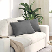 Cuscini da Divano 2 pcs Grigio scuro 60 x 40 cm Tessuto