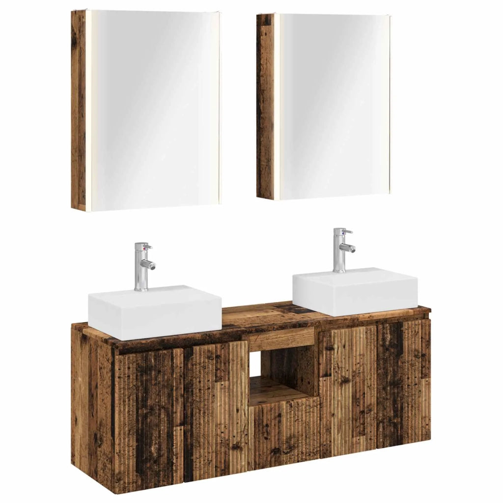 Set di Armadi da Bagno 5 pcs Legno antico Legno ingegnerizzato 3406413