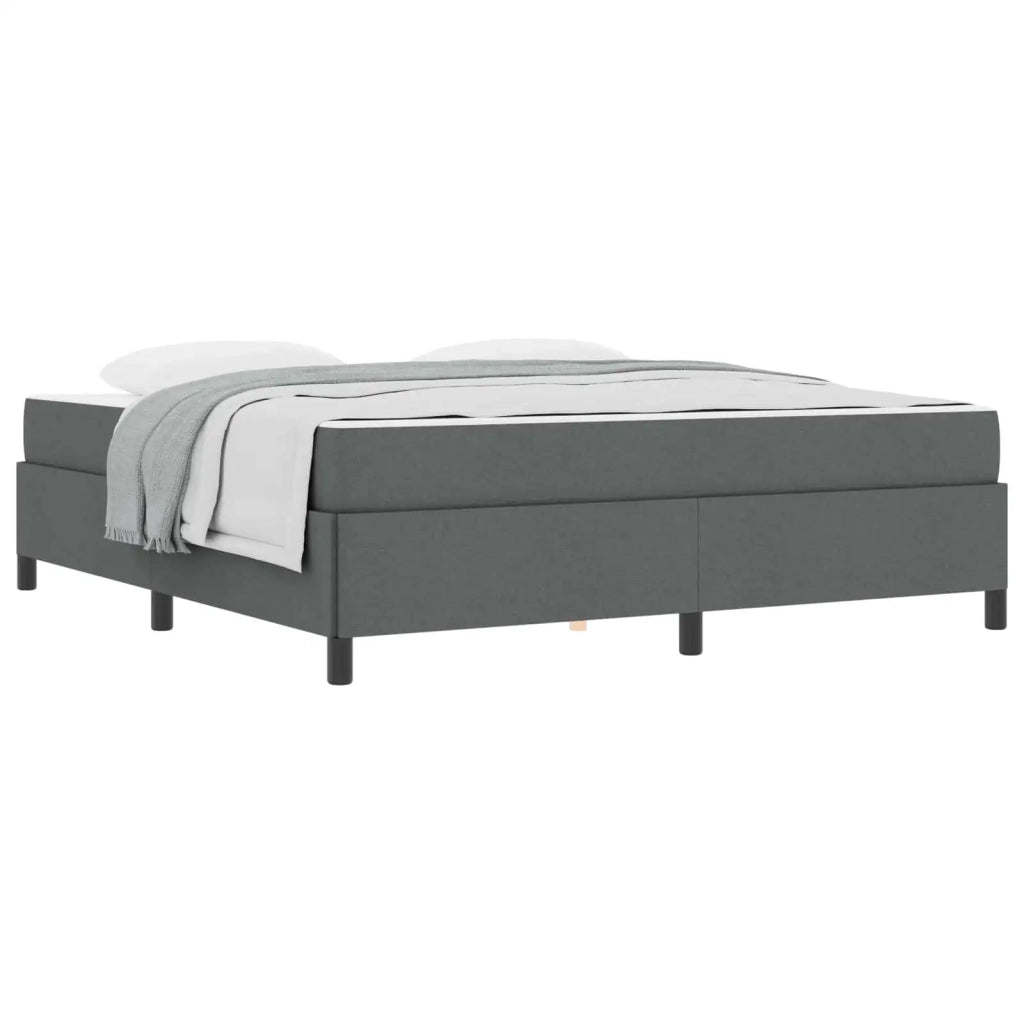 Letto a molle Grigio scuro 180 x 200 cm Tessuto 3398879