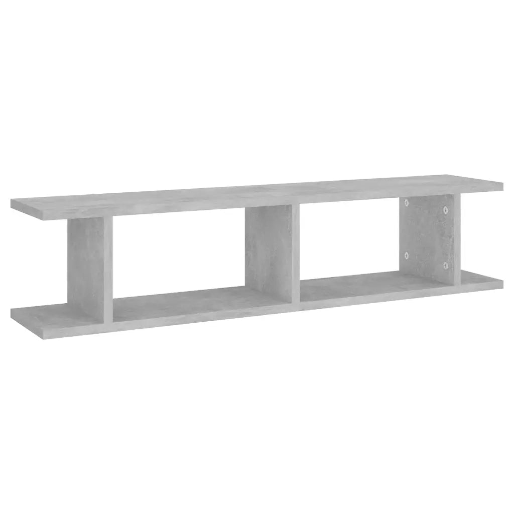 Mensole Parete 2pz Grigio Cemento 90x18x20 cm Legno Multistrato 807200