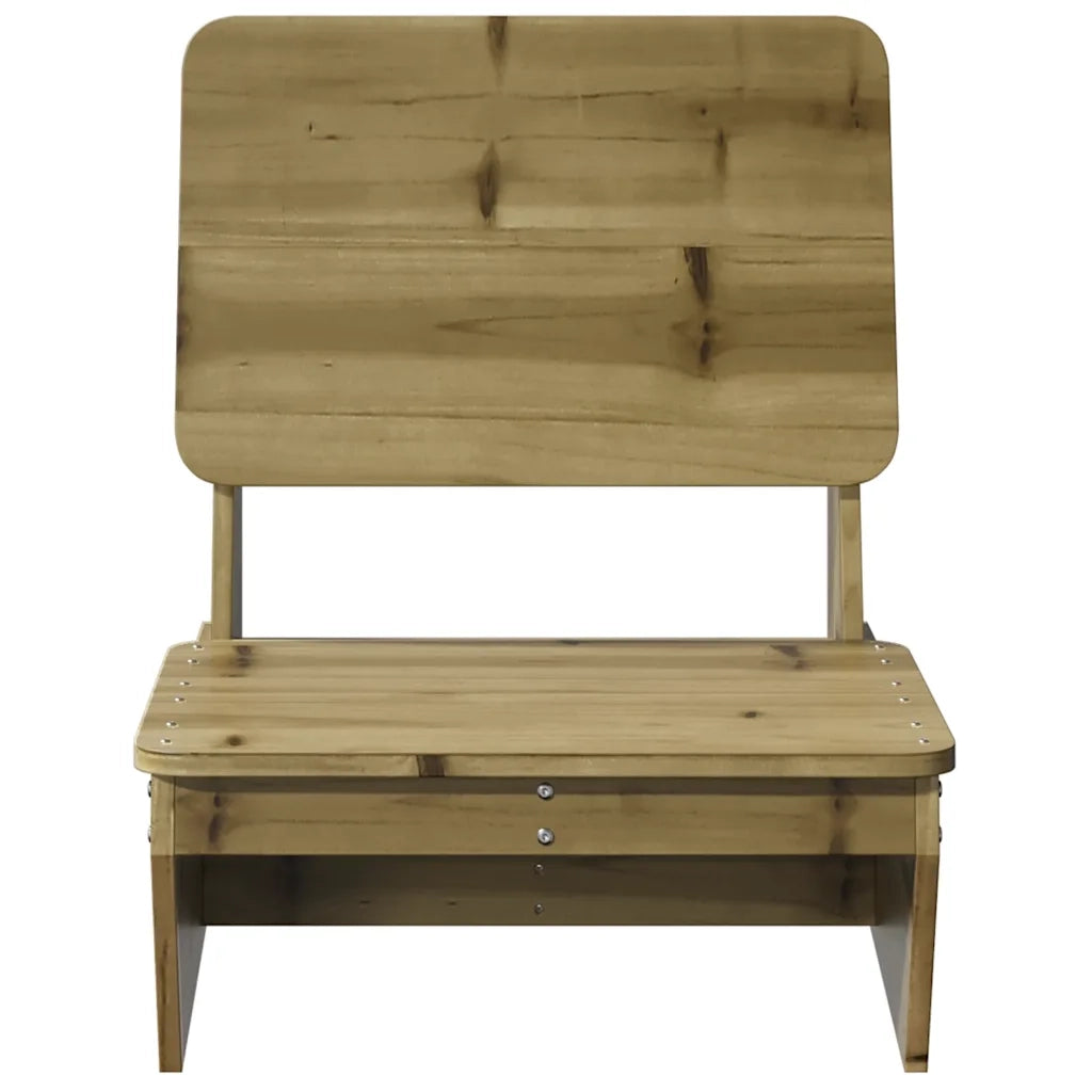 Sedie da Giardino 2 pz 60x64x70,5cm in Legno di Pino Impregnato