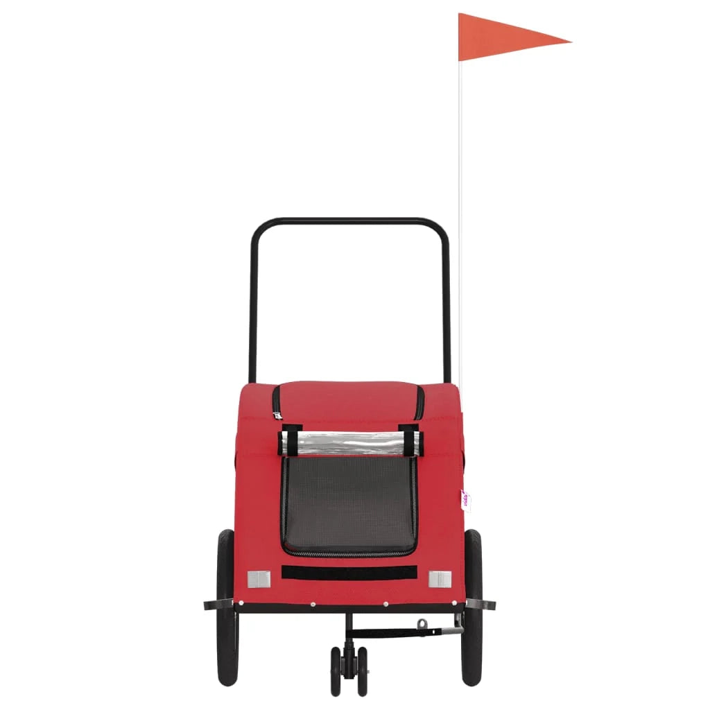 Rimorchio/carrello per animali domestici rosso 02_0044352
