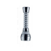 Cannuccia rompigetto tubo biflex cm.10 22x1f, con doccetta ed aeratore per rubinetti  cromati.