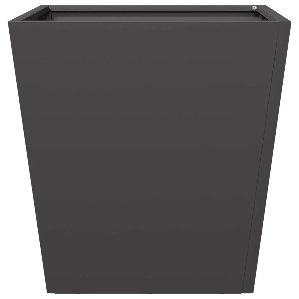 Vaso rialzato per fioriere piante fiori giardino terrazze set da 2 40 x 40 x 40 cm acciaio nero 02_0038952