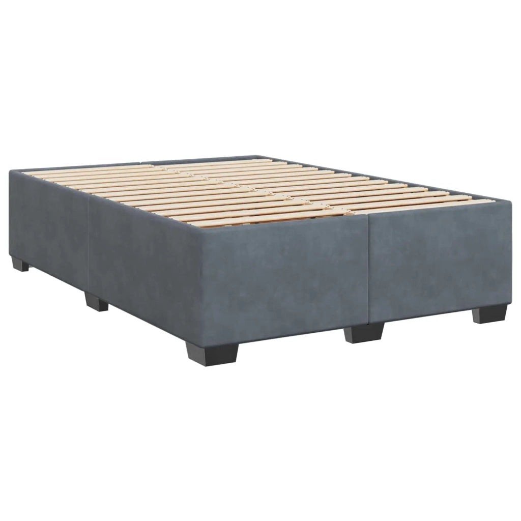 Letto box spring con materasso Grigio Scuro 140 x 200 cm 3450723