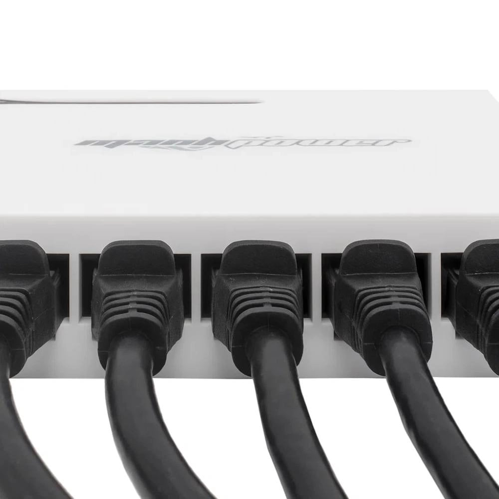 Mach power switch gigabit ethernet desktop non gestito per rete domestica e ufficio *** numero posti 5 porte, confezi...