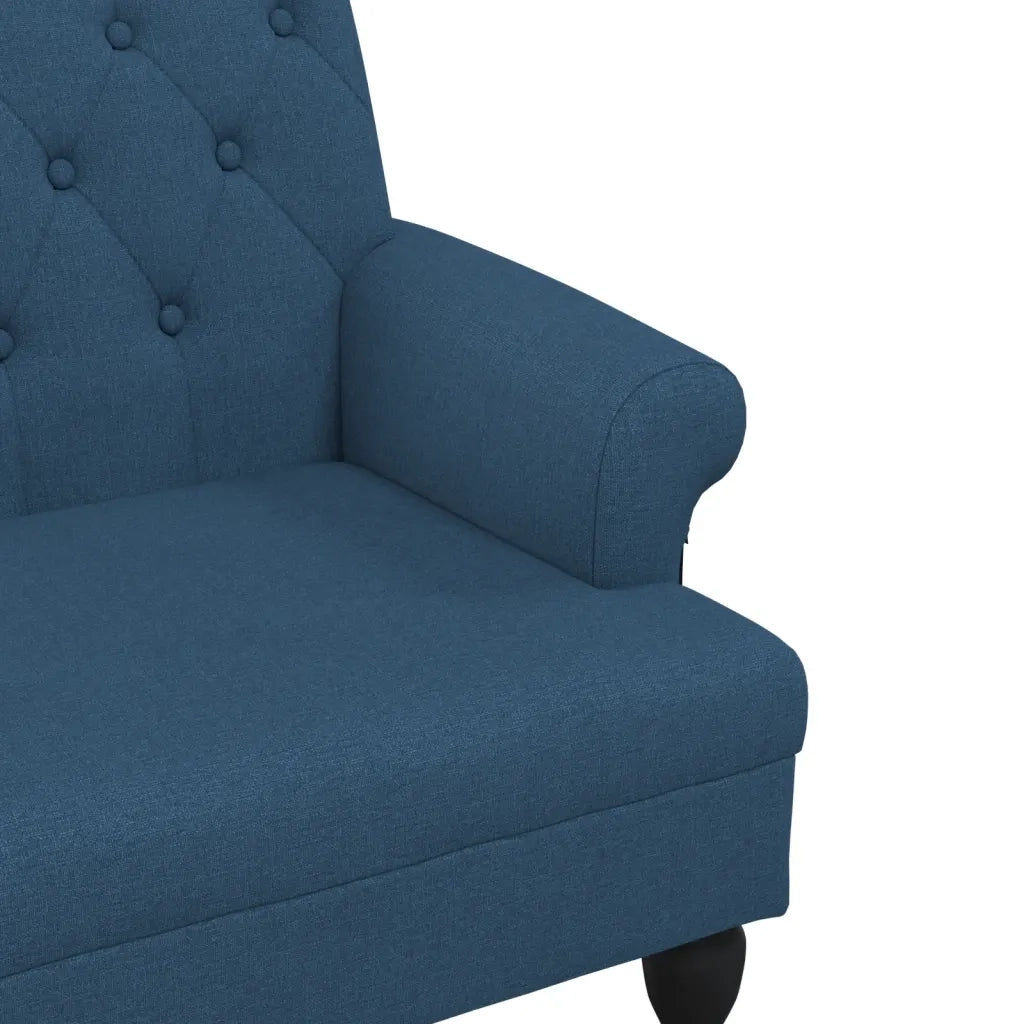 Panca con Schienale-Divano Sedia Blu 120x62x75,5 cm in Tessuto