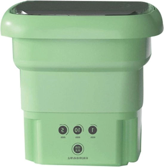 Mini-aspirapolvere pieghevole - imita il lavaggio a mano - lavatrice portatile integrata per intimo - colore verde Carrello per lavatrice