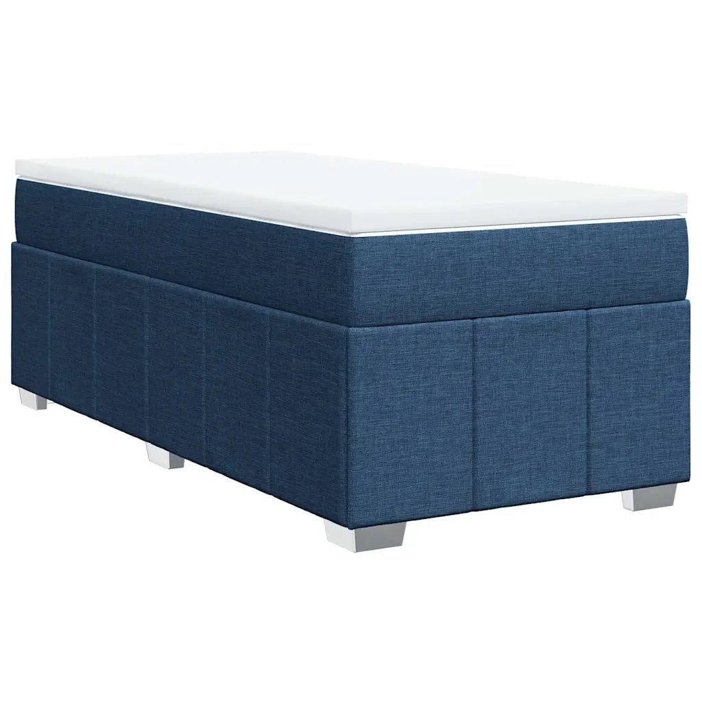 Giroletto a Molle con Materasso Blu 100x200 cm in Tessuto