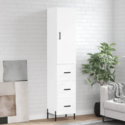 Credenza-Buffet-Armadio da cucina Bianca 34,5x34x180 cm in Legno Multistrato 198294