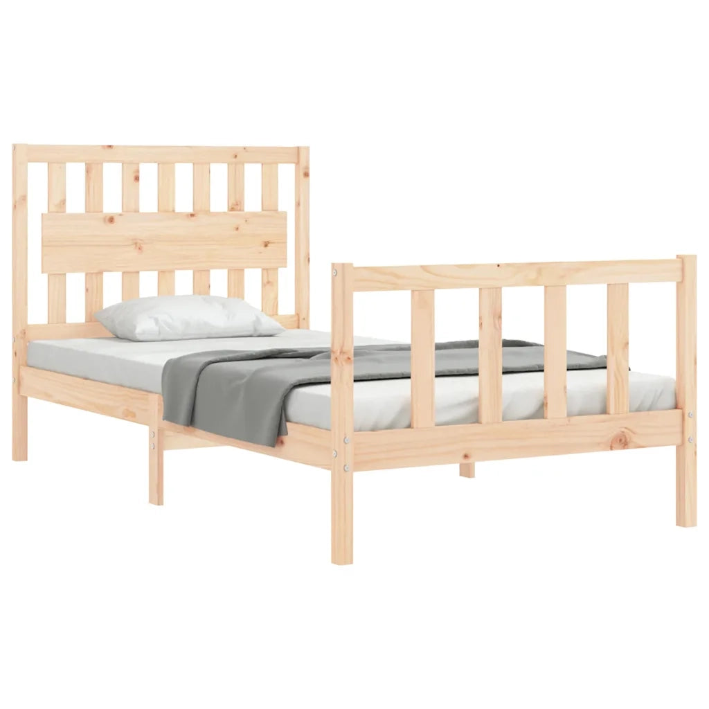Giroletto senza Materasso-Struttura Letto 100x200 cm in Legno Massello di Pino 794600