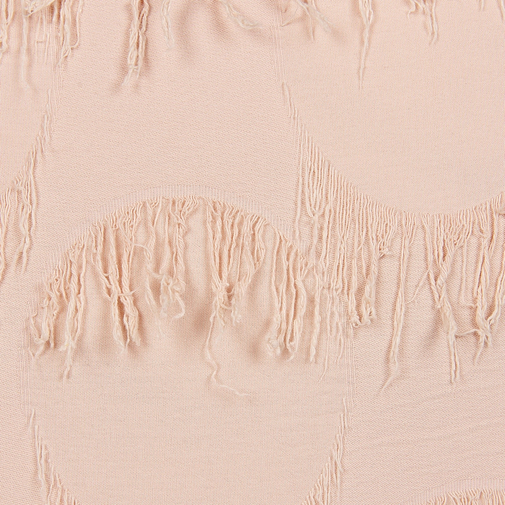 Set di 2 cuscini in poliestere rosa con nappe 45 x 45 cm stile boho camera da letto soggiorno