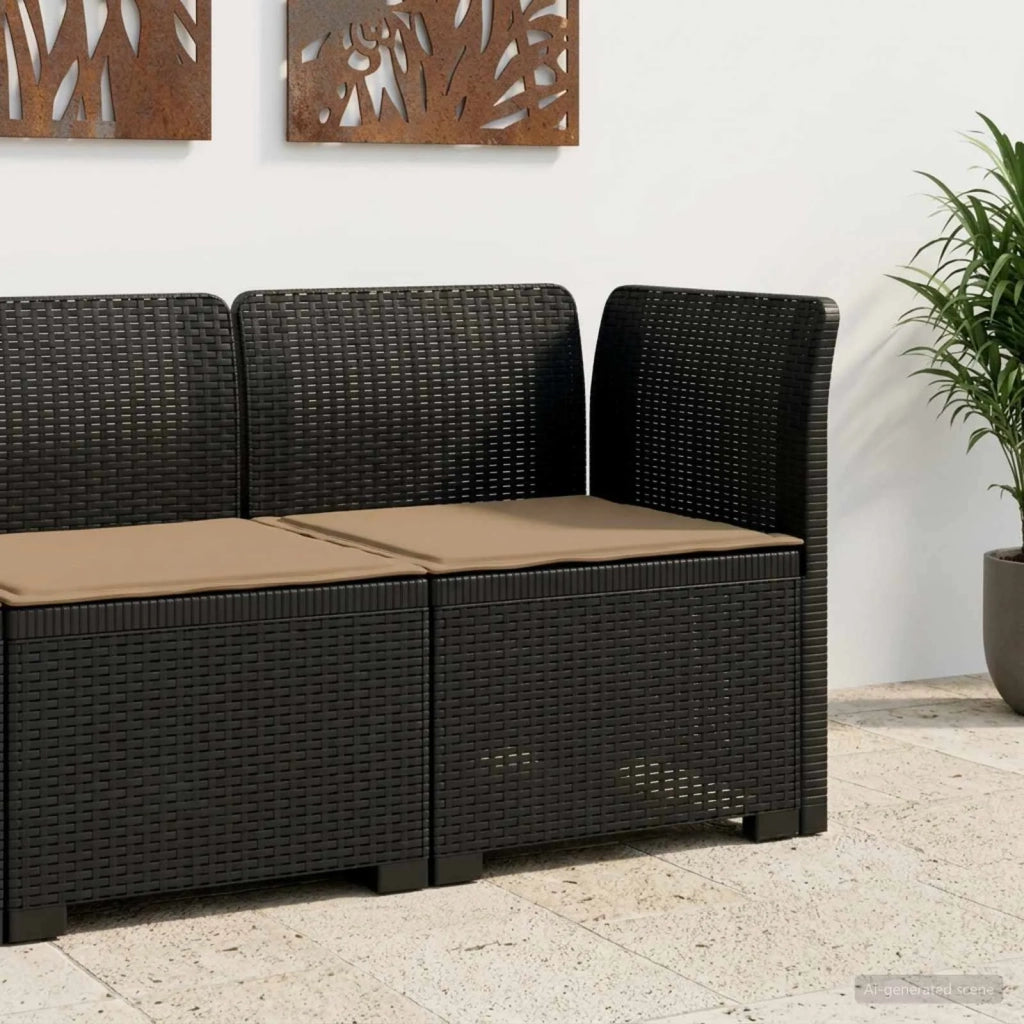 Divano da esterno-Divano da Giardino a 1 Posto con Cuscino Aspetto Rattan PP 173655