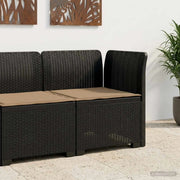 Divano da esterno-Divano da Giardino a 1 Posto con Cuscino Aspetto Rattan PP 173655