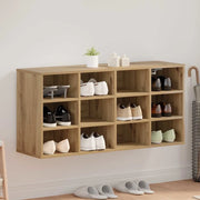 vidaXL Mobile per scarpe rovere artigianale 103x30x51 cm