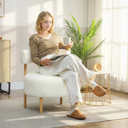 POLTRONA Relax 67 x 67 x 71 cm Poliestere Crema