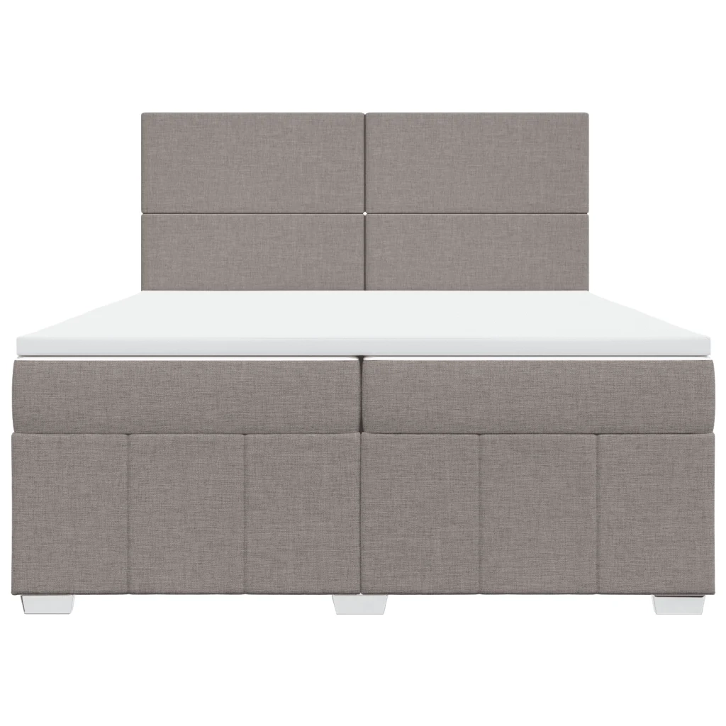 Giroletto a Molle con Materasso Tortora 200x200 cm in Tessuto 3291772