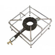 FORNELLONE GAS TELAIO INOX CROMATO 40X40 BRUCIATORE IN GHISA DA 8,5KW - UNIVERSALE