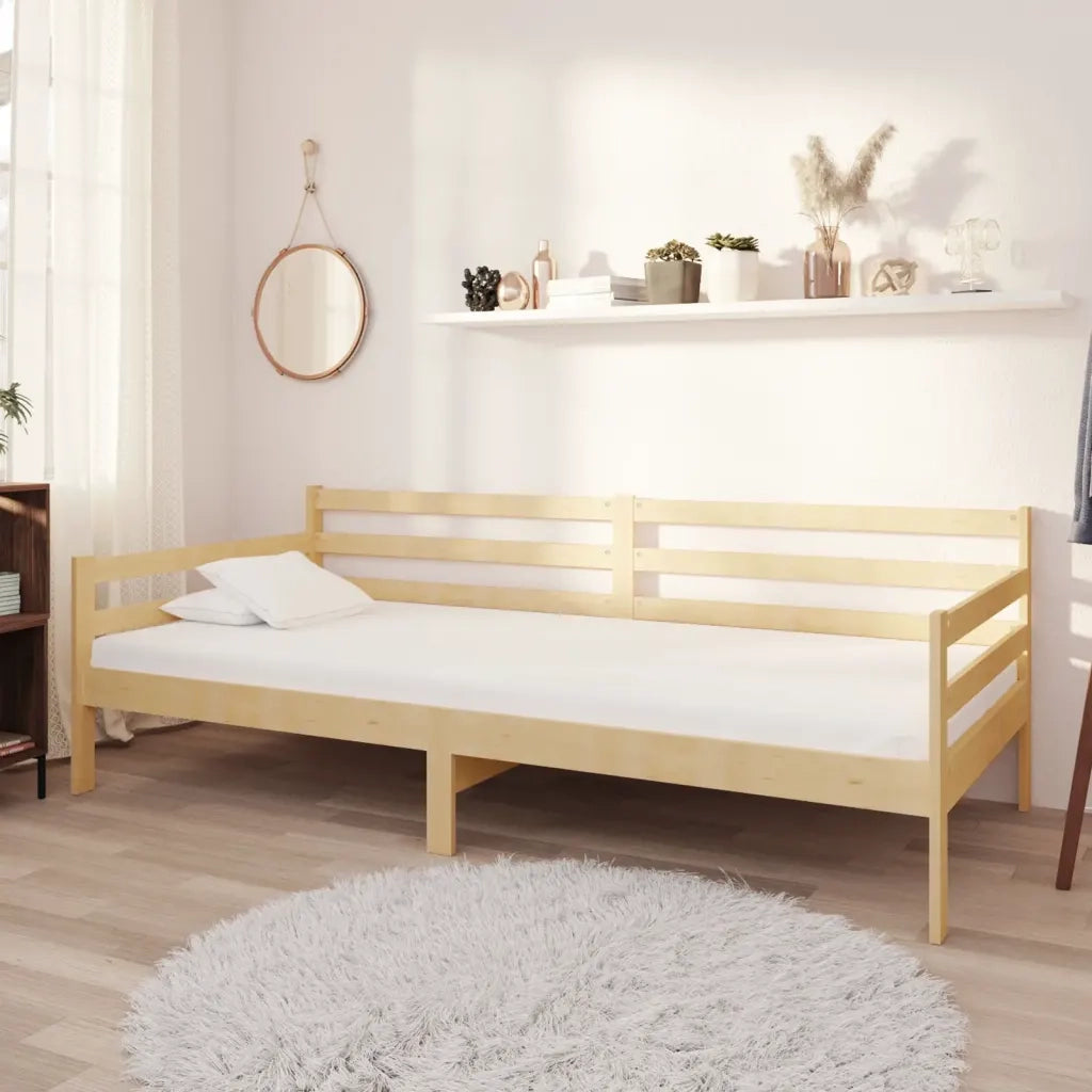 Divano letto | Sof¨¤ letto | Letto singolo con Materasso 90x200 cm Legno Massello di Pino