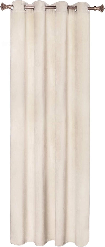 Tende Oscuranti con Occhielli Tende Termiche Opache in Velluto 300 g/m² per Soggiorno Camera da Letto 1 Pannello Beige 140x225 cm