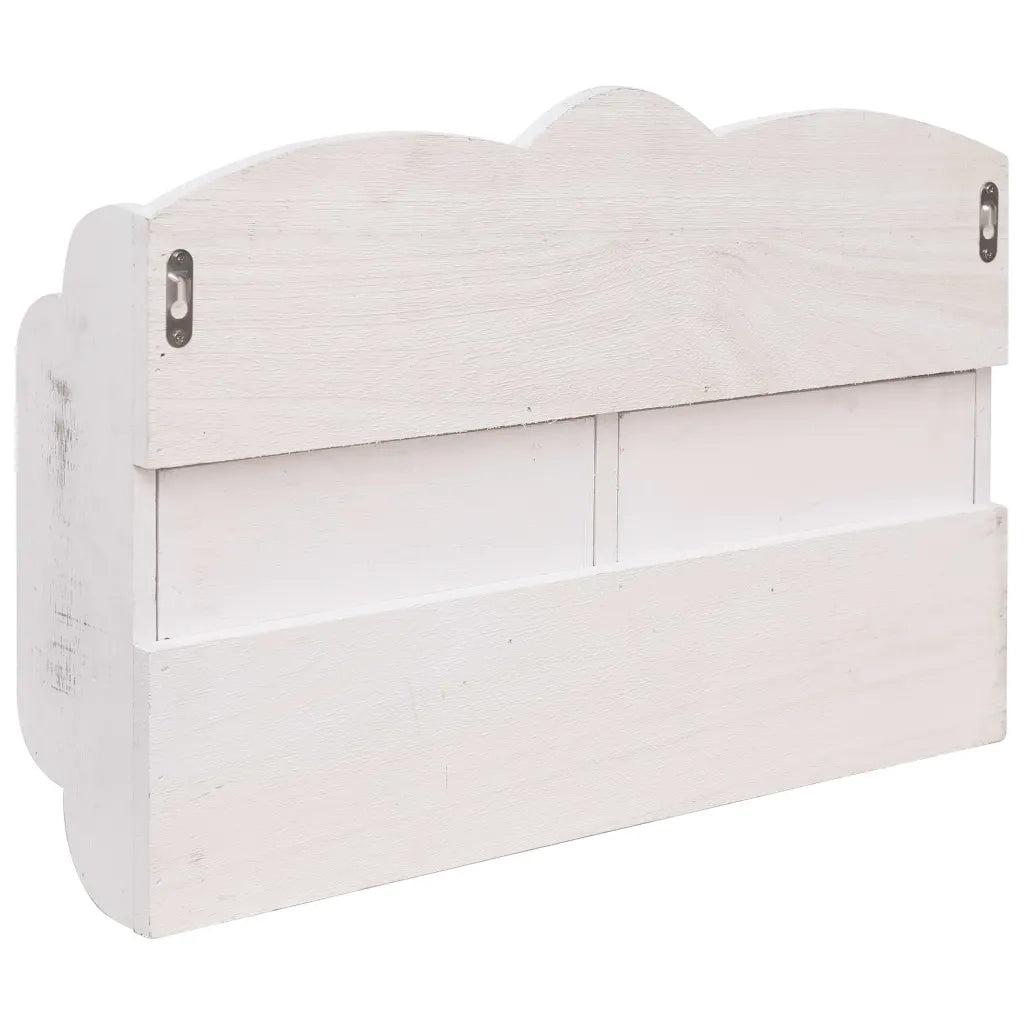 Appendiabiti a Muro Bianco 50x10x34 cm in Legno CFW2276324