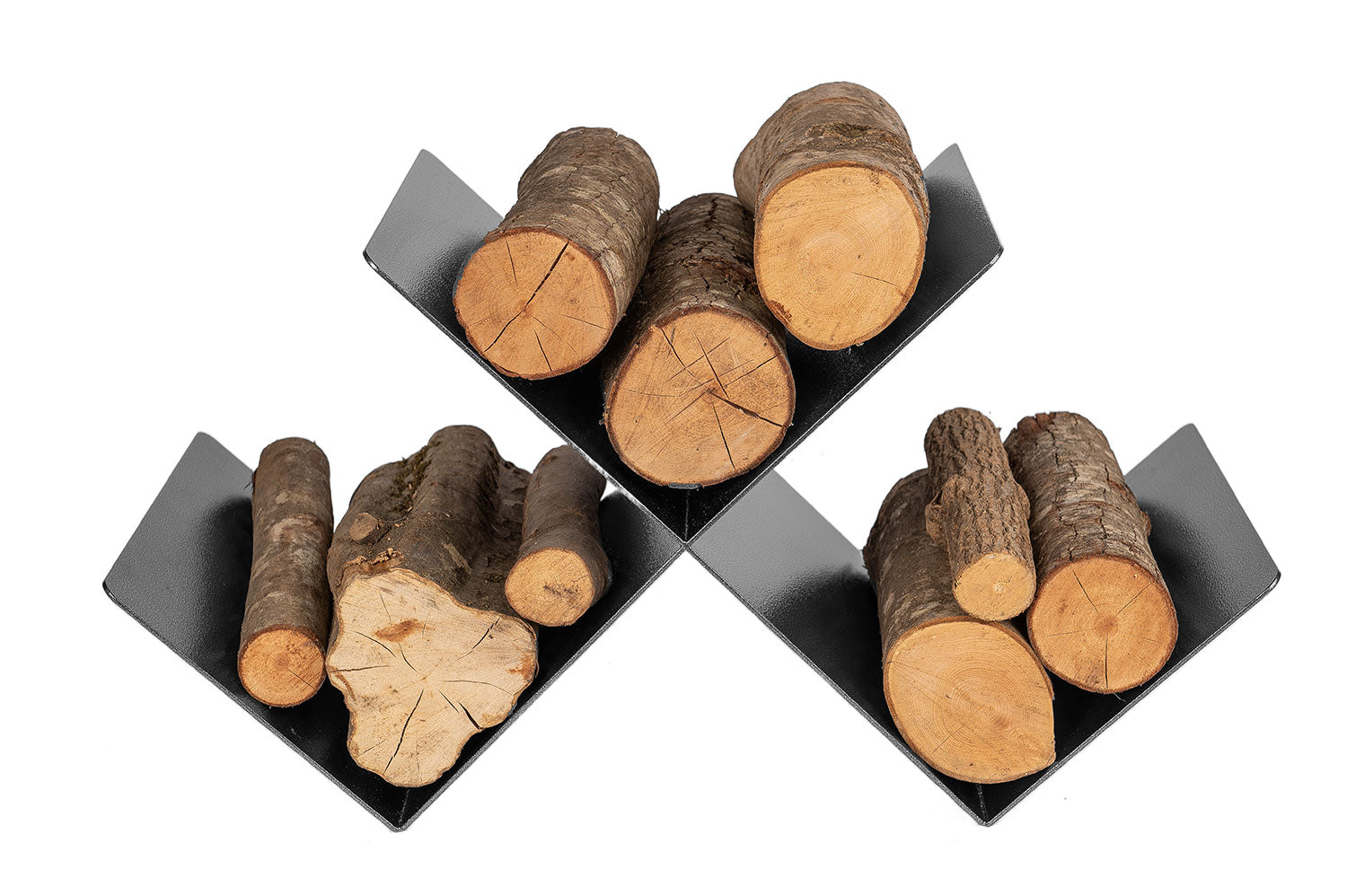 Porta Legna a Leggio 78x35x40 cm in Ferro Verniciato Grigio Martellato