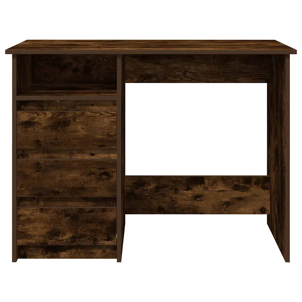Scrivania Rovere Fumo 102x50x75 cm in Legno Multistrato 860467
