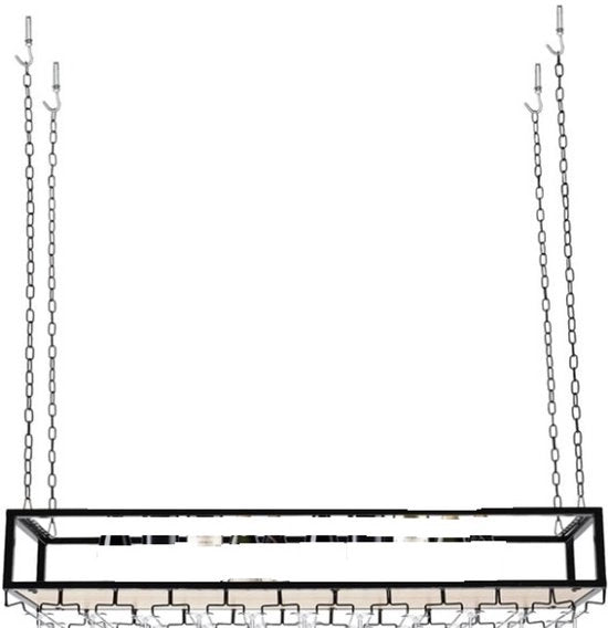 Scaffale per Vino - Supporto per Calici da Vino - Scaffale per Vino da Parete - Scaffale per Cucina - 120 x 25 x 22 cm - Capacità di Carico 75kg