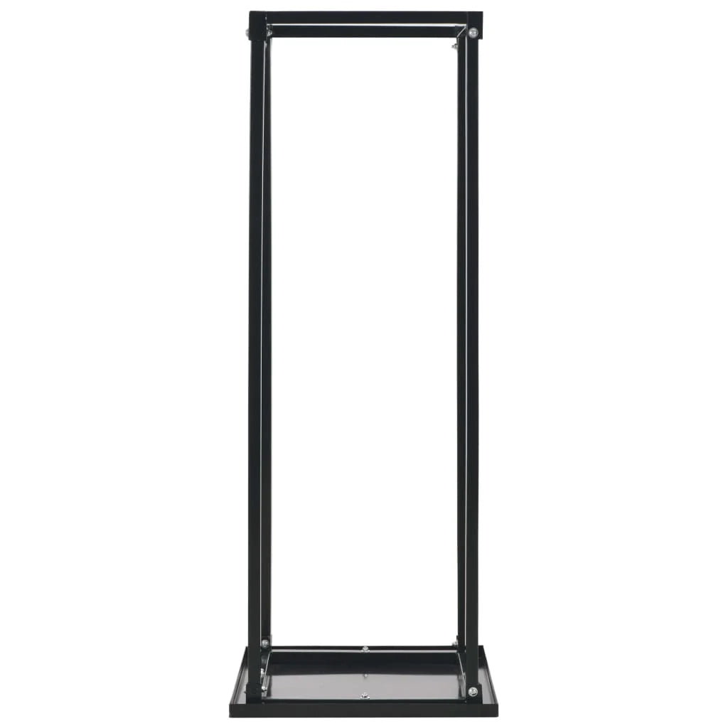 Portalegna con base 37 x 37 x 113 cm acciaio nero 02_0043744