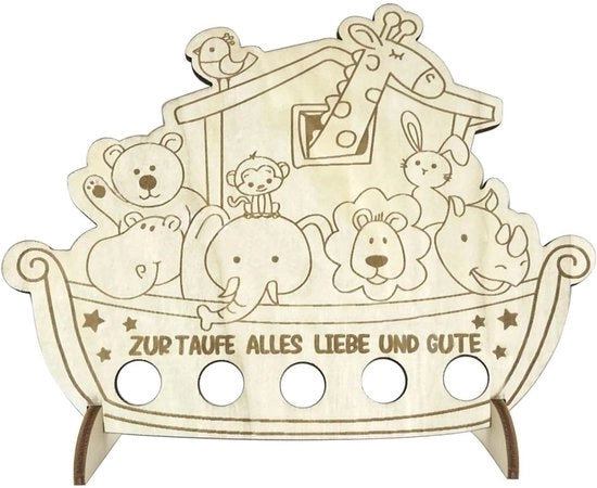Arca di Noè in Legno come Regalo per il Battesimo e la Cresima