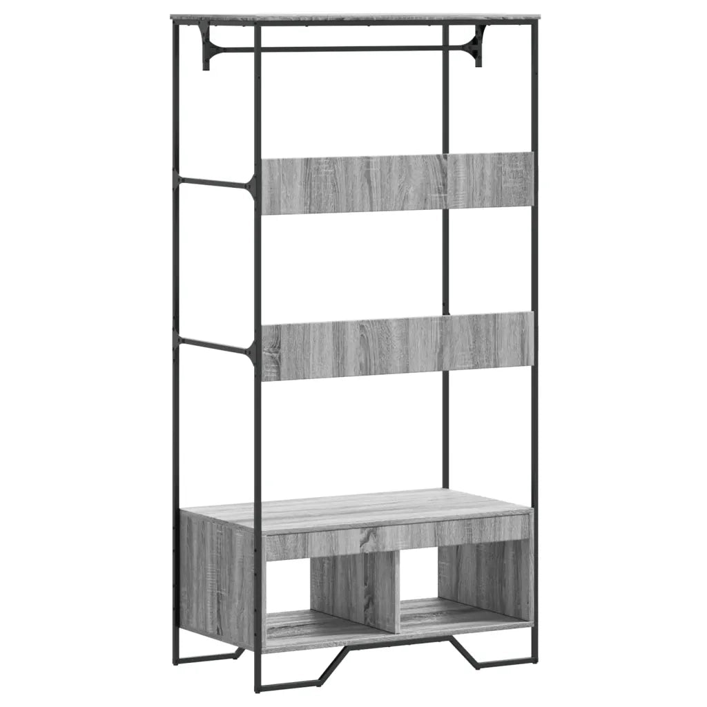 vidaXL Armadio Grigio Sonoma 90x50x180 cm in Truciolato